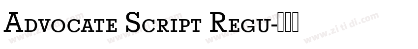 Advocate Script Regu字体转换